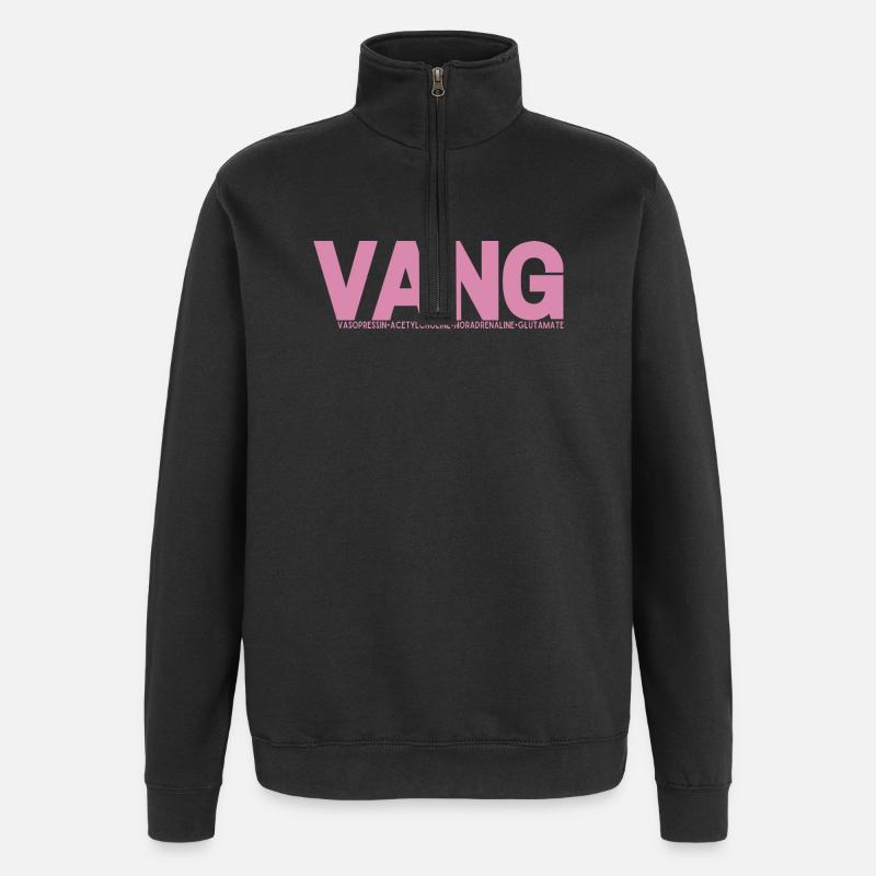 VANG - Sweat à zip 1/4 - noir