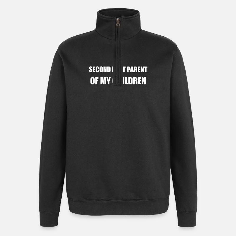 Second best parent - Quarter-Zip Sweatshirt - black