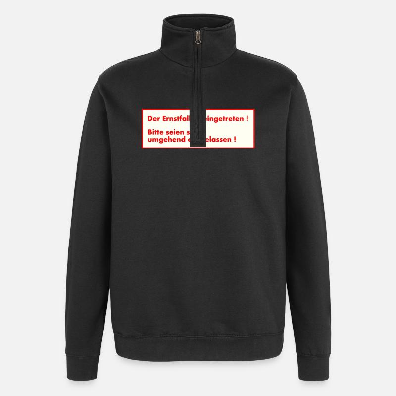 Ernstfall - Quarter-Zip-Sweatshirt - Schwarz
