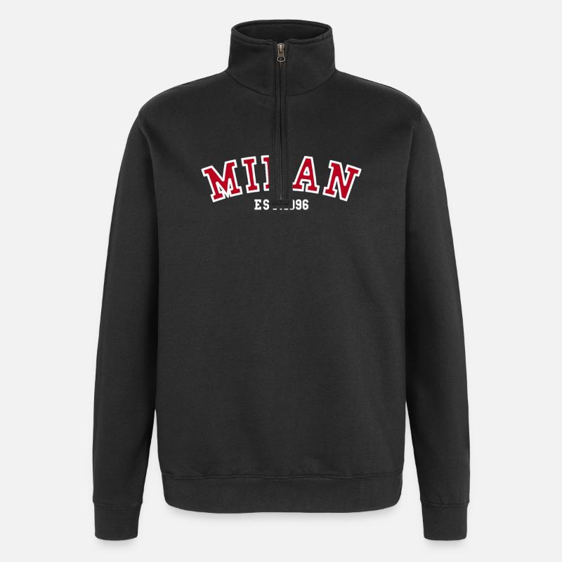 Milan Est. 1996 - Quarter-Zip Sweatshirt - black