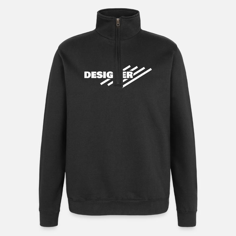 Gift for Designer - Quarter-Zip Sweatshirt - black