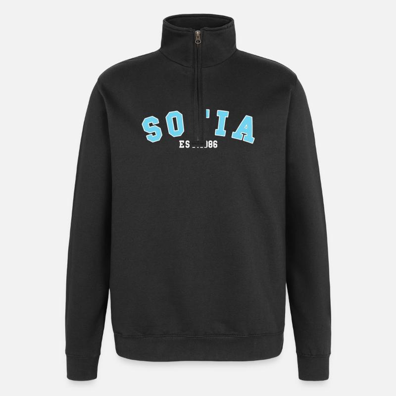 Sofia fondée en 1986 - Sweat à zip 1/4 - noir