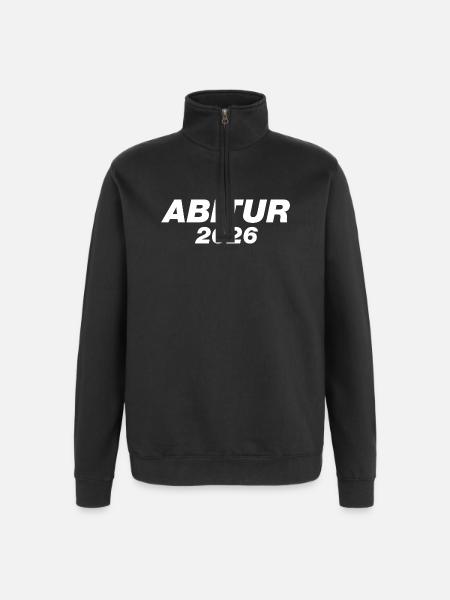 Abi 2026 - Abitur - Don | Conception minimale - Sweat à zip 1/4 - noir