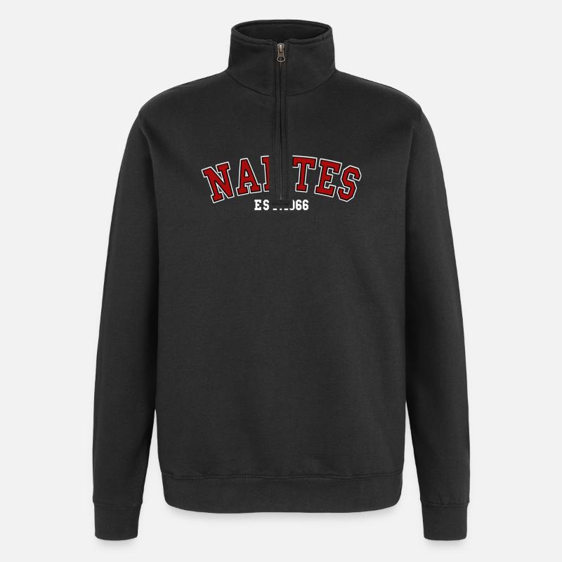 Nantes fondée en 1966 - Sweat à zip 1/4 - noir