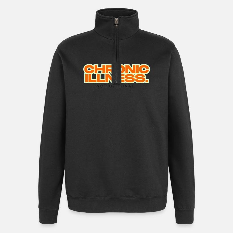 chronic illness - Quarter-Zip Sweatshirt - black
