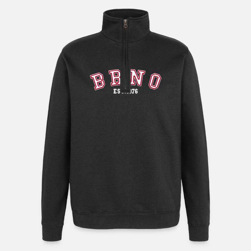 Brno Est. 1976 - Quarter-Zip Sweatshirt - black