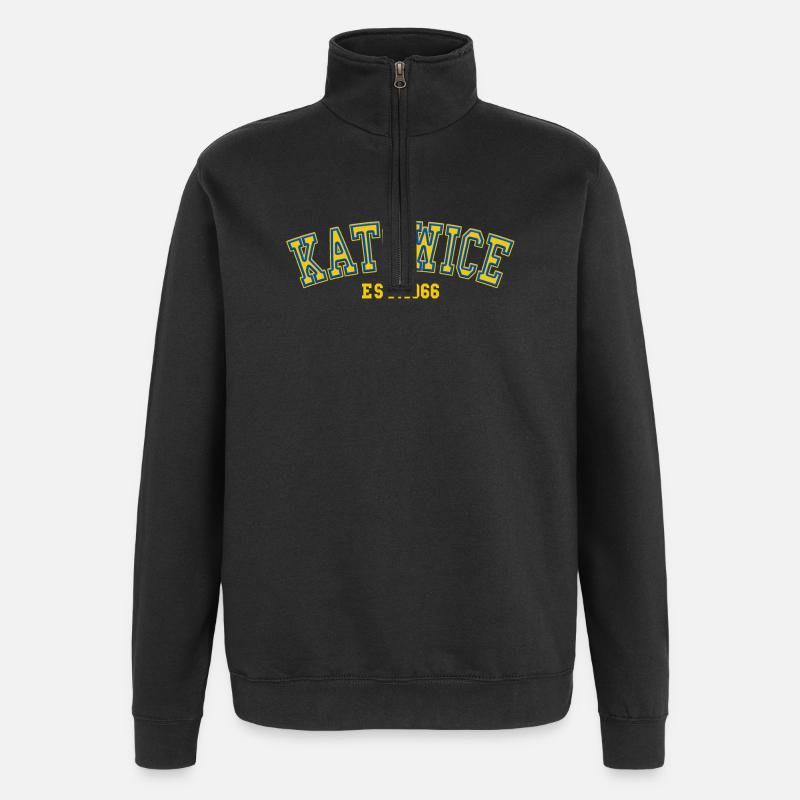 Katowice Est. 1966 - Quarter-Zip Sweatshirt - black