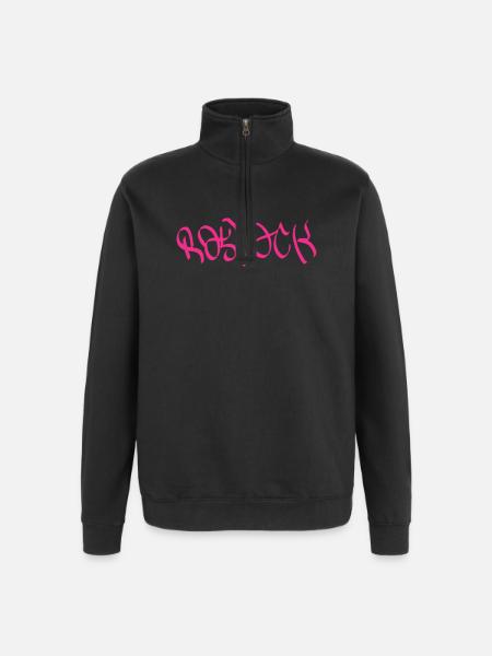 Rostock Graffiti Style T-Shirt - Quarter-Zip Sweatshirt - black