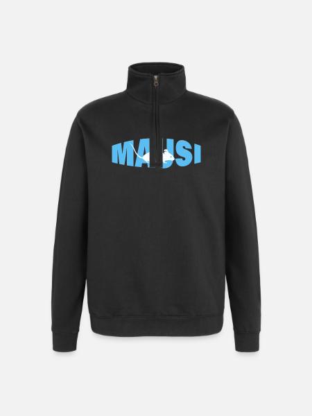 MAUSI - Quarter-Zip-Sweatshirt - Schwarz