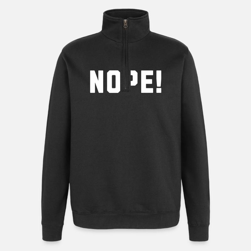 Nein! - Quarter-Zip-Sweatshirt - Schwarz