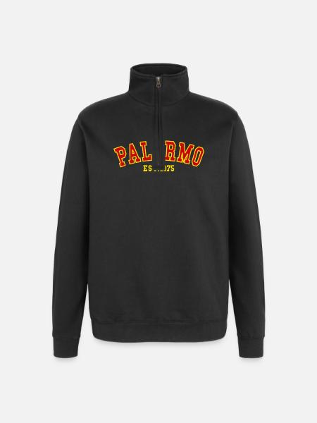 Palermo Est.1975 - Quarter-Zip Sweatshirt - black