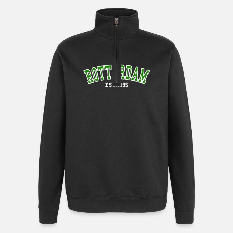 Rotterdam Est.1995 - Quarter-Zip Sweatshirt - black