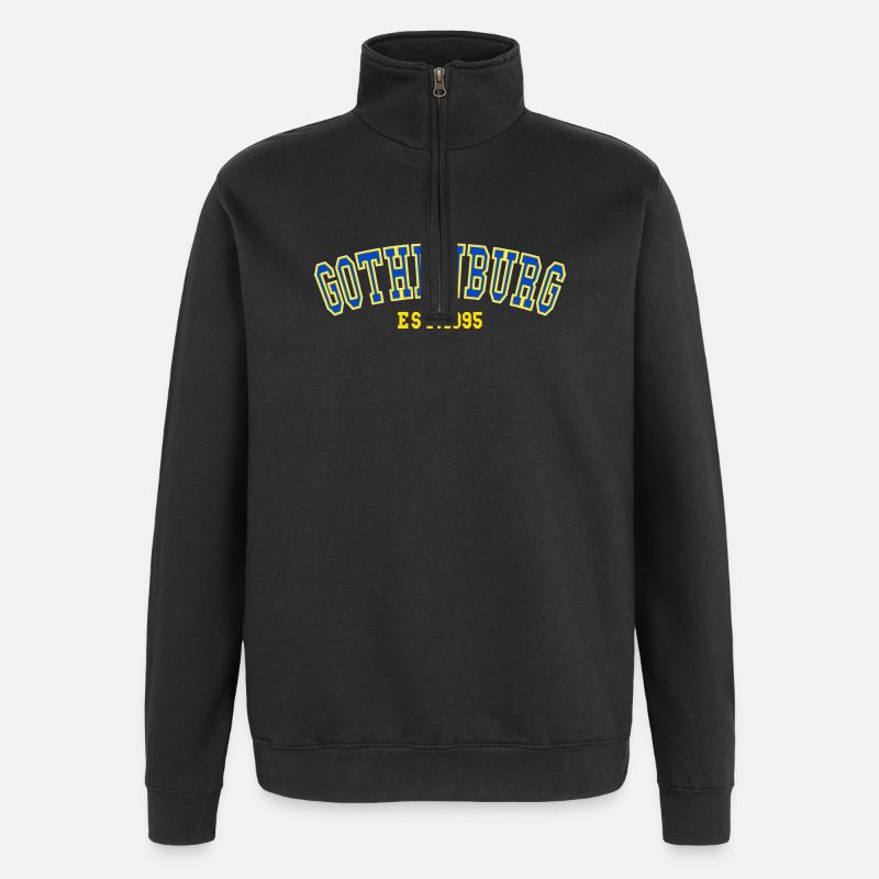 Göteborg Est. 1995 - Quarter-Zip-Sweatshirt - Schwarz