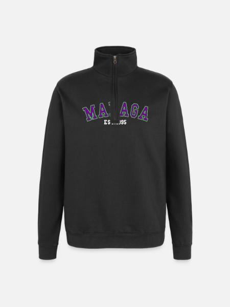 Malaga Est. 1995 - Quarter-Zip Sweatshirt - black