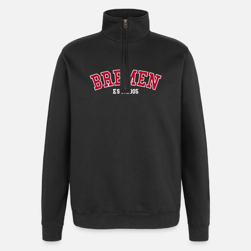 Brême Est. 2005 - Sweat à zip 1/4 - noir