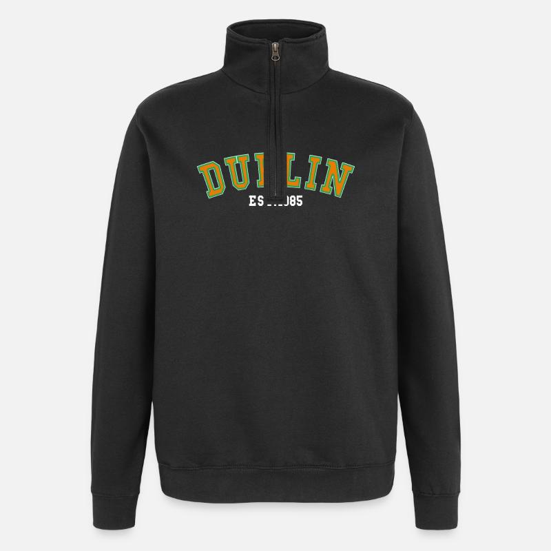 Dublin Est. 1985 - Quarter-Zip Sweatshirt - black