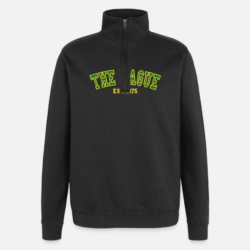 Den Haag Est. 1975 - Quarter-Zip-Sweatshirt - Schwarz