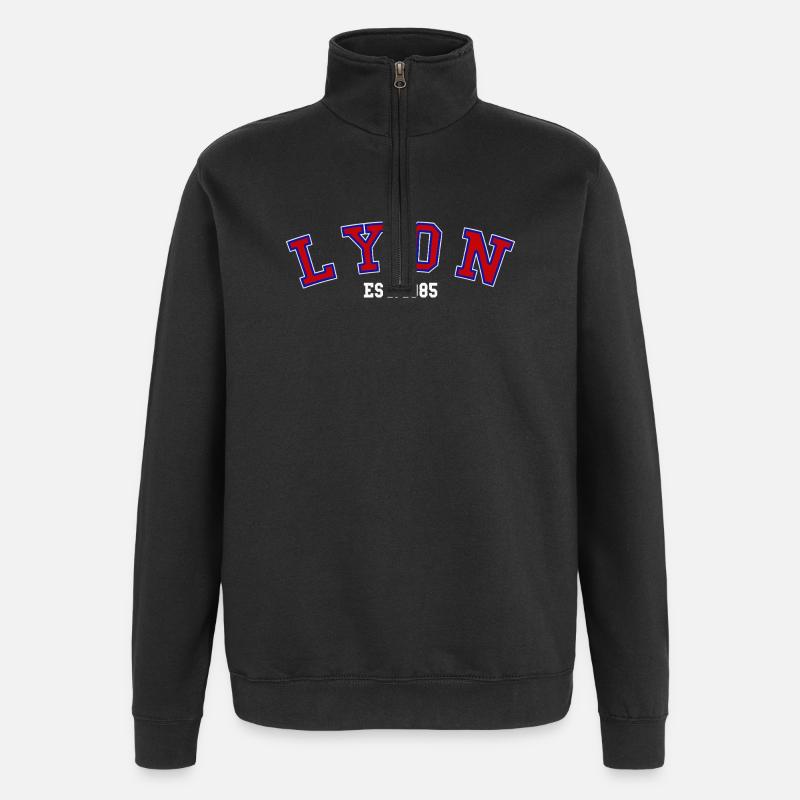 Lyon Est. 1985 - Sweat à zip 1/4 - noir