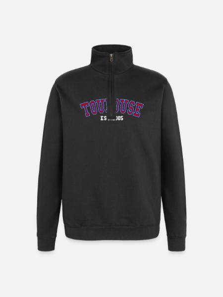 Toulouse Est. 2005 - Quarter-Zip Sweatshirt - black