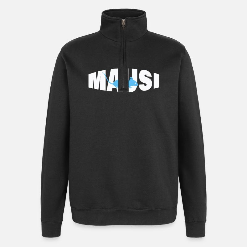 Mausi - Sweat à zip 1/4 - noir