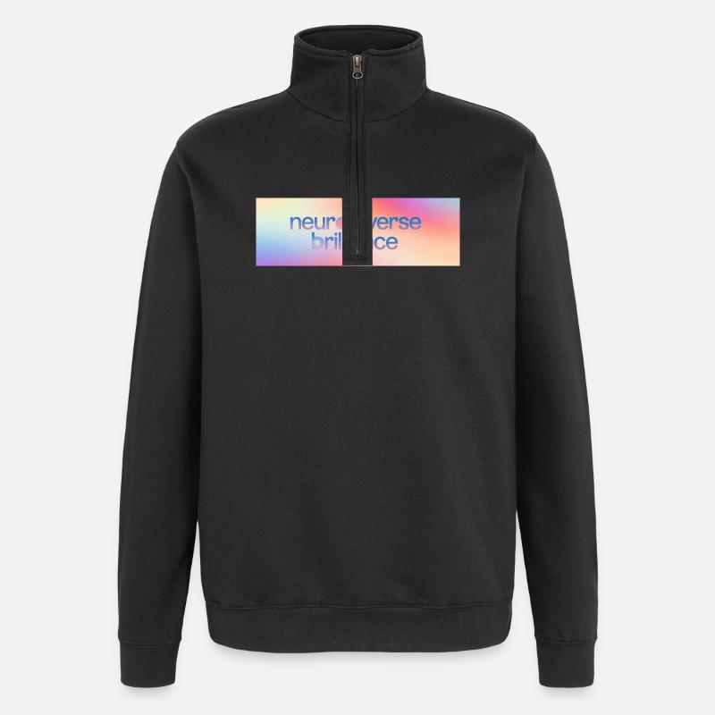 Neurodiversité Brillance - Sweat à zip 1/4 - noir