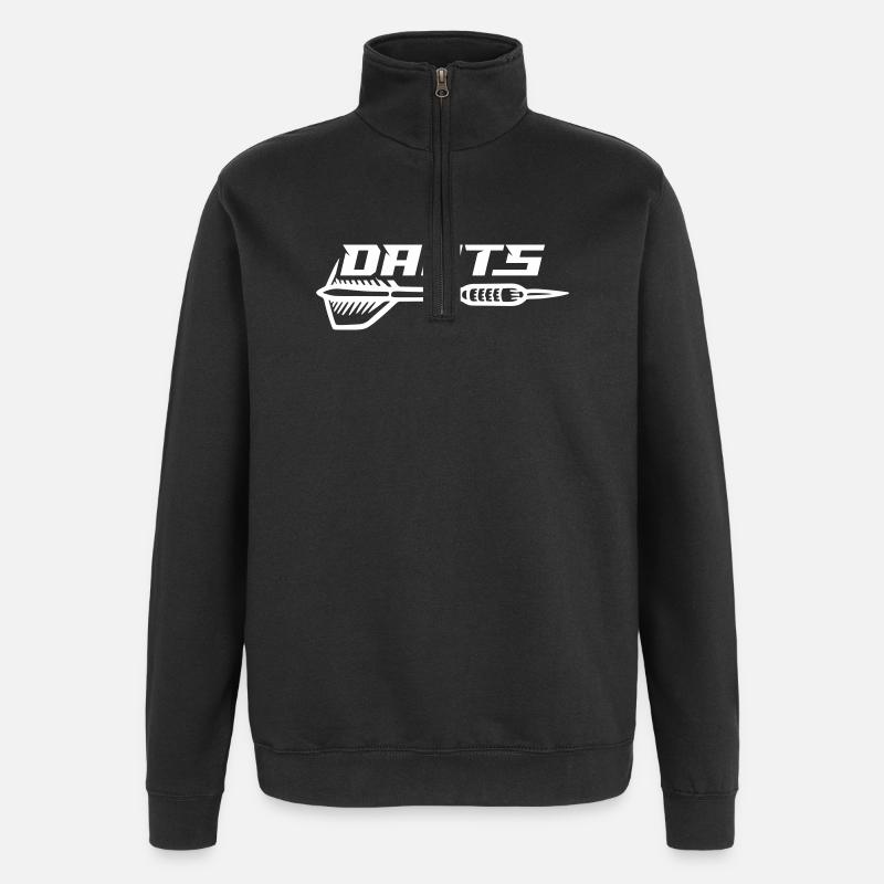 Fléchettes à fléchettes - Sweat à zip 1/4 - noir