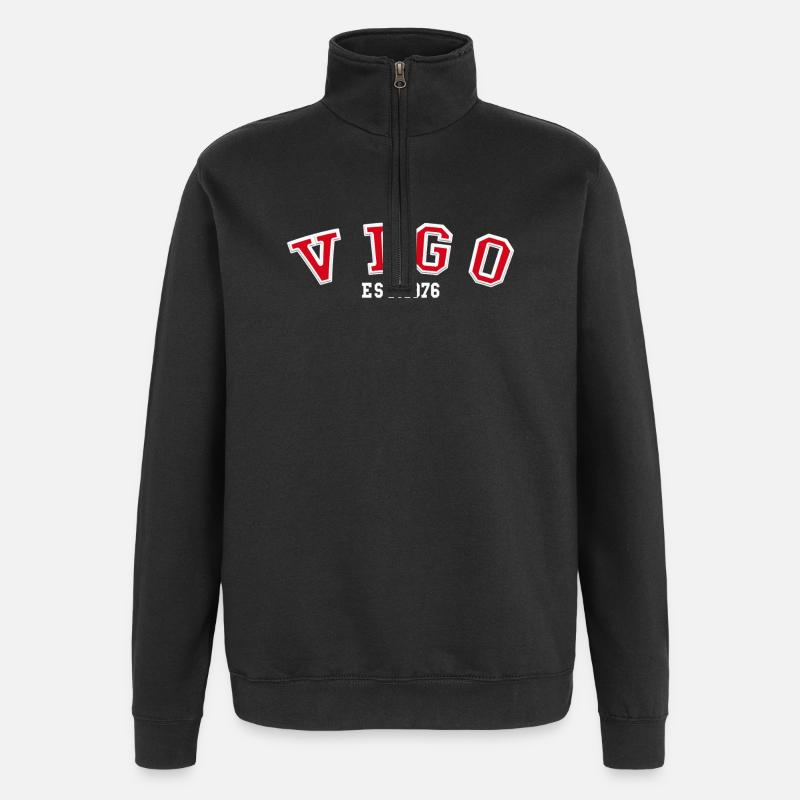 Vigo Fondée en 1976 - Sweat à zip 1/4 - noir