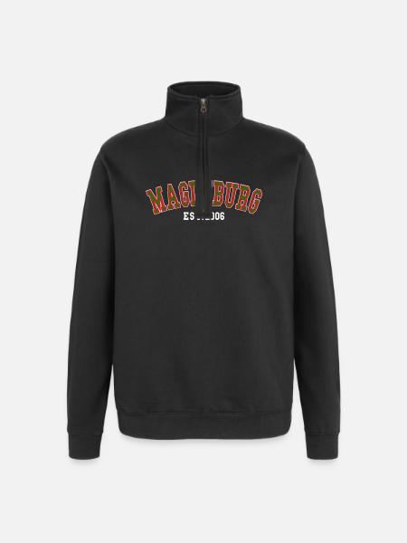 Magdeburg Est. 2006 - Quarter-Zip Sweatshirt - black