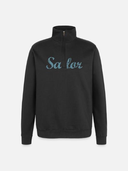 Sailor Sail Sailing - Quarter-Zip Sweatshirt - black