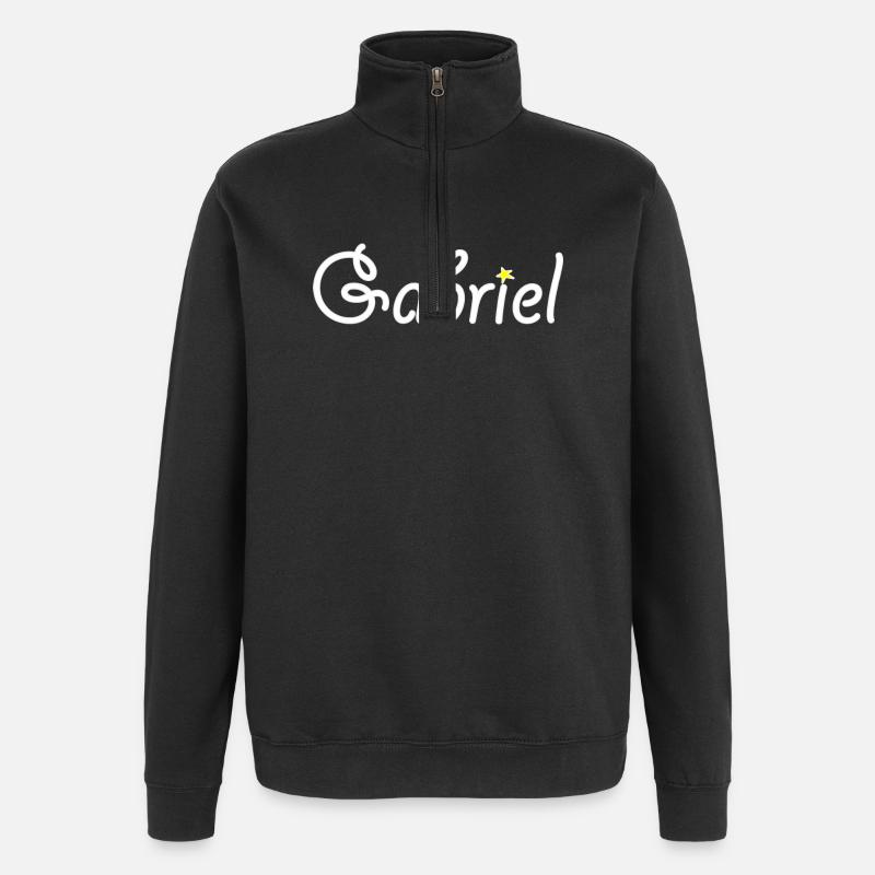 Gabriel - Sweat à zip 1/4 - noir