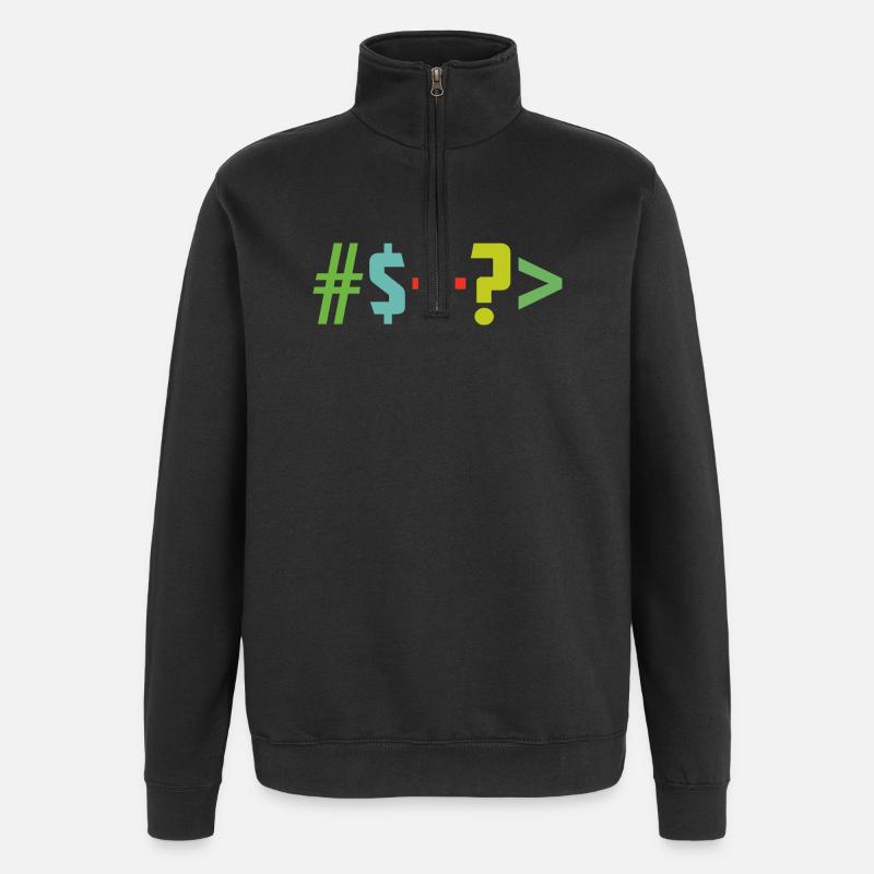 Sonderzeichen - Quarter-Zip-Sweatshirt - Schwarz