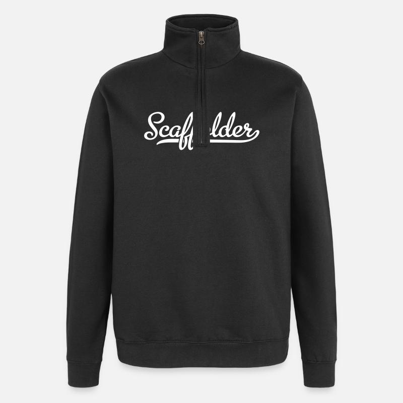 Échafaudeur - Sweat à zip 1/4 - noir