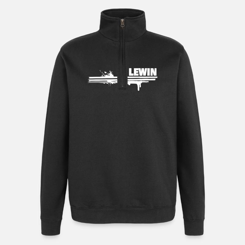 Cadeau pour Lewin - Sweat à zip 1/4 - noir