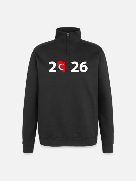I love Türkei 2026, Urlaub in der Türkei 2026 - Quarter-Zip-Sweatshirt - Schwarz