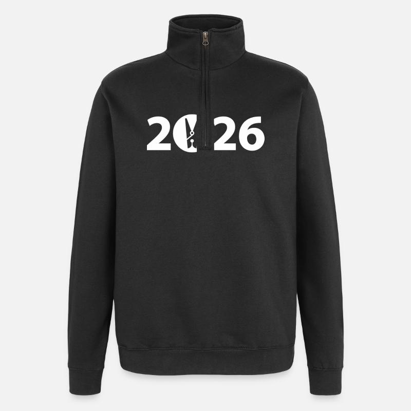 Pince à linge, lessive 2026 - Sweat à zip 1/4 - noir