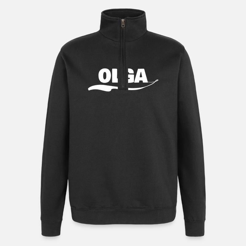 Cadeau Olga - Sweat à zip 1/4 - noir