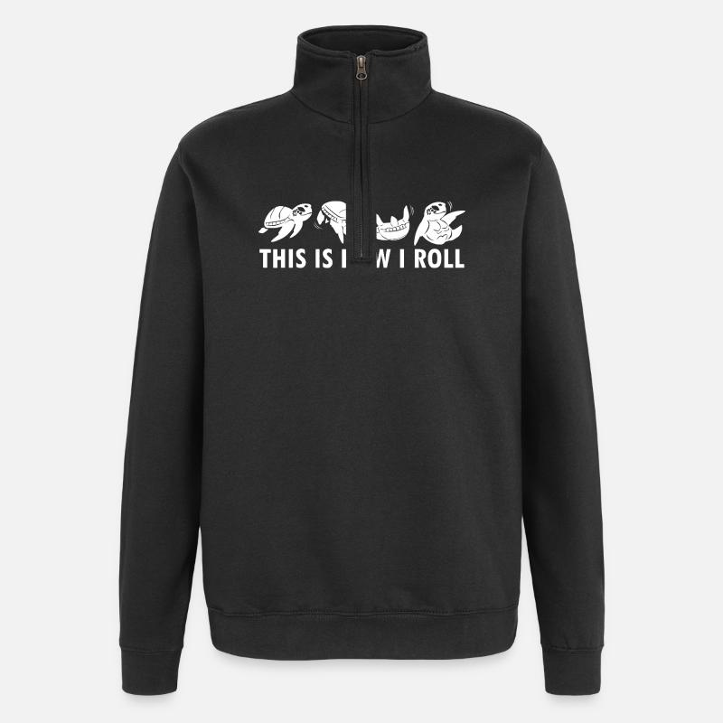 So rolle ich Turtles - Quarter-Zip-Sweatshirt - Schwarz