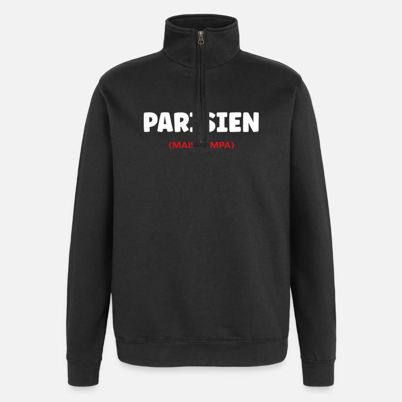 Pariser - Quarter-Zip-Sweatshirt - Schwarz