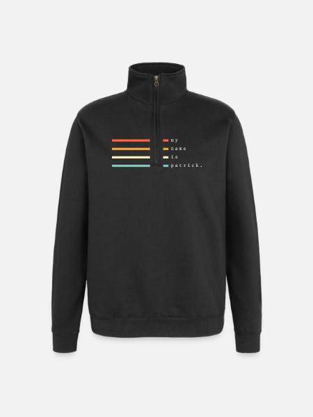 My name is Patrick - Quarter-Zip Sweatshirt - black