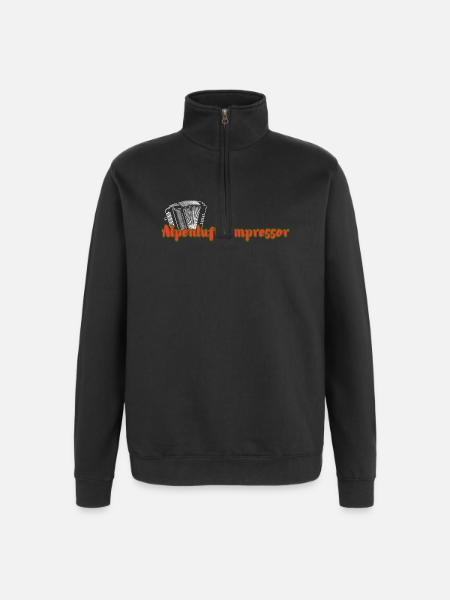 Alpenluftkompressor_2 - Quarter-Zip Sweatshirt - black