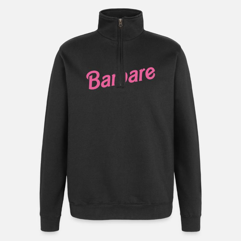 BARBARE ! - Sweat à zip 1/4 - noir
