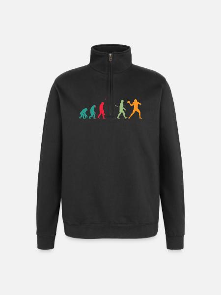 American Football - Quarter-Zip-Sweatshirt - Schwarz