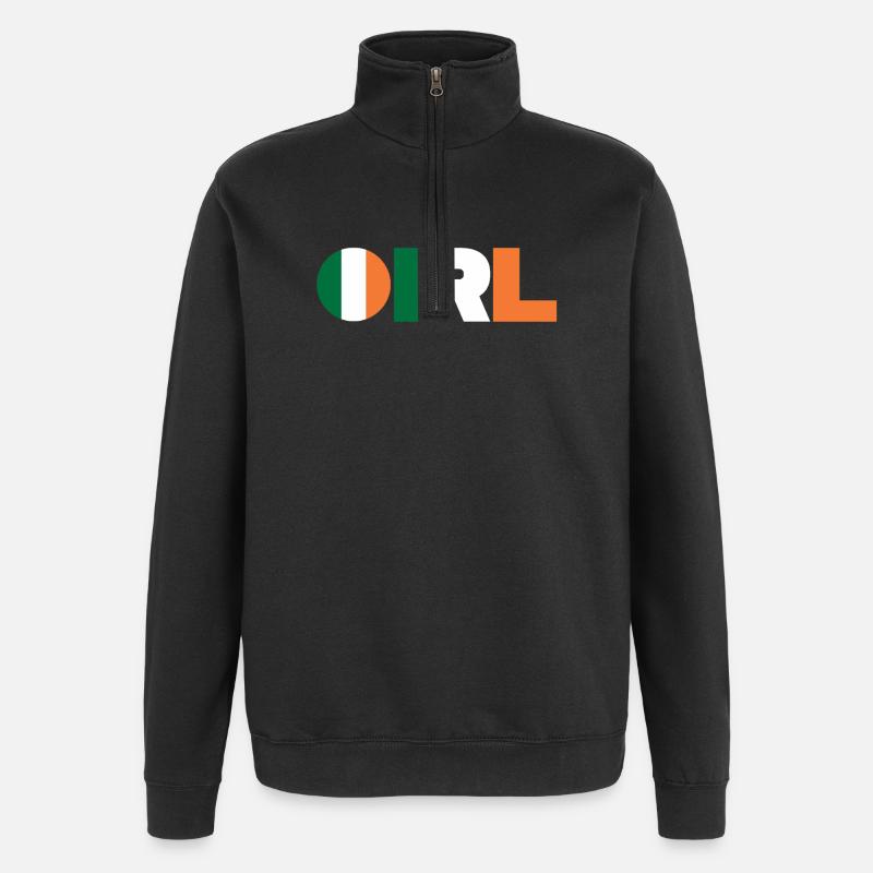 Irland - Quarter-Zip-Sweatshirt - Schwarz