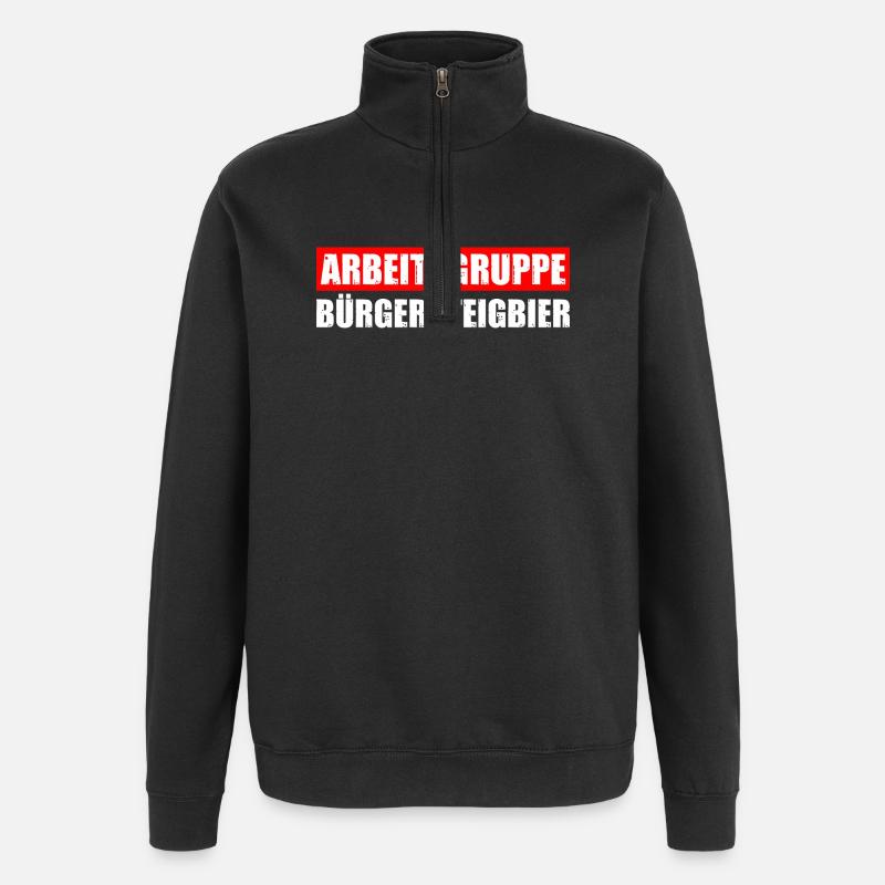 Bürgersteigbier OKF Ortskontrollfahrt - Quarter-Zip-Sweatshirt - Schwarz