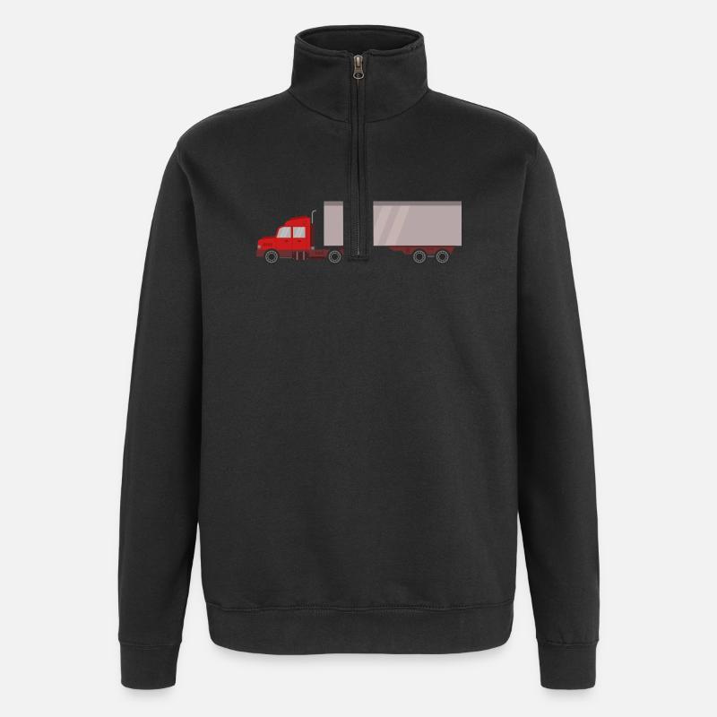 Container trucks - Quarter-Zip Sweatshirt - black