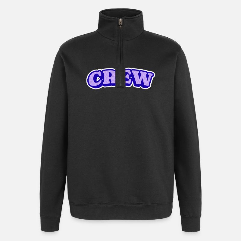ÉQUIPAGE VIOLET - Sweat à zip 1/4 - noir