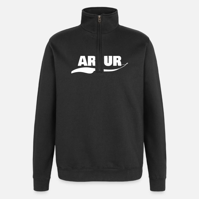 Geschenk Artur - Quarter-Zip-Sweatshirt - Schwarz