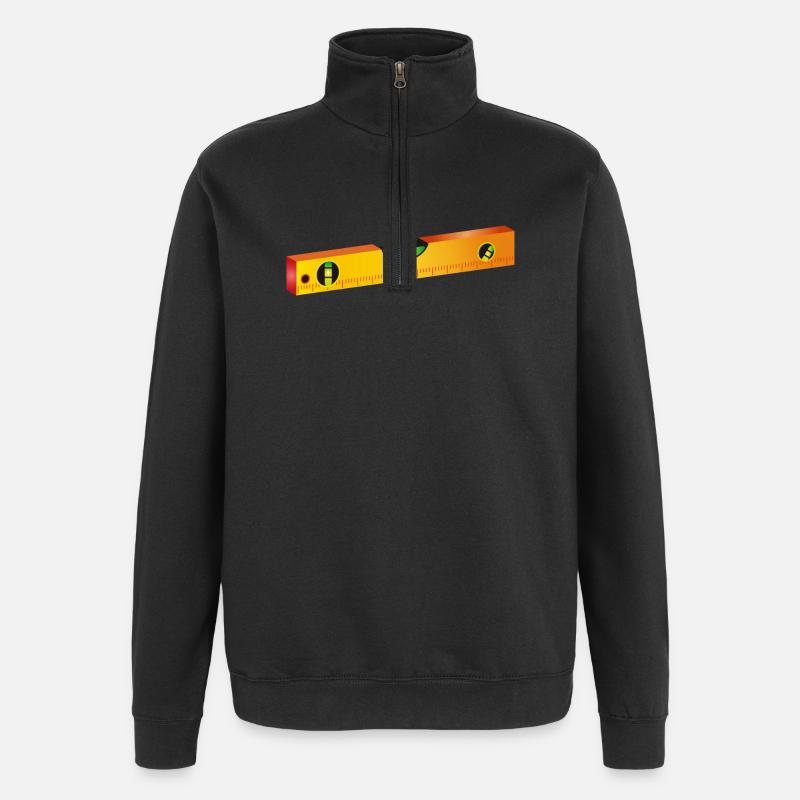 Niveau d’eau,balance directionnelle ou maçon - Sweat à zip 1/4 - noir