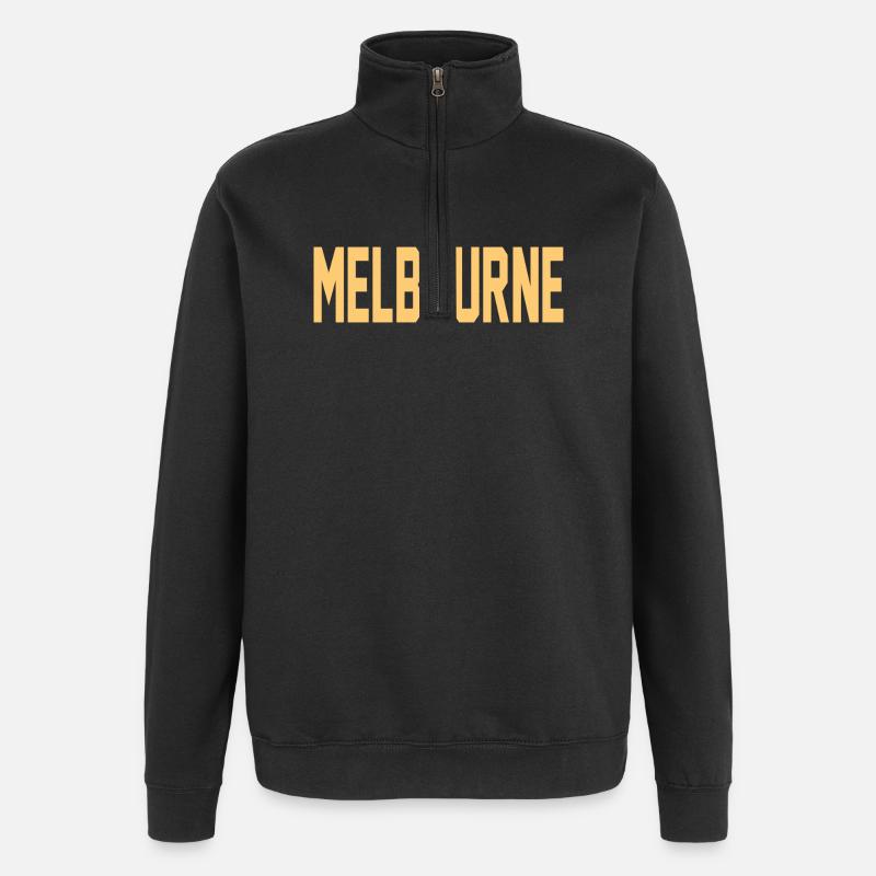 Melbourne - Sweat à zip 1/4 - noir