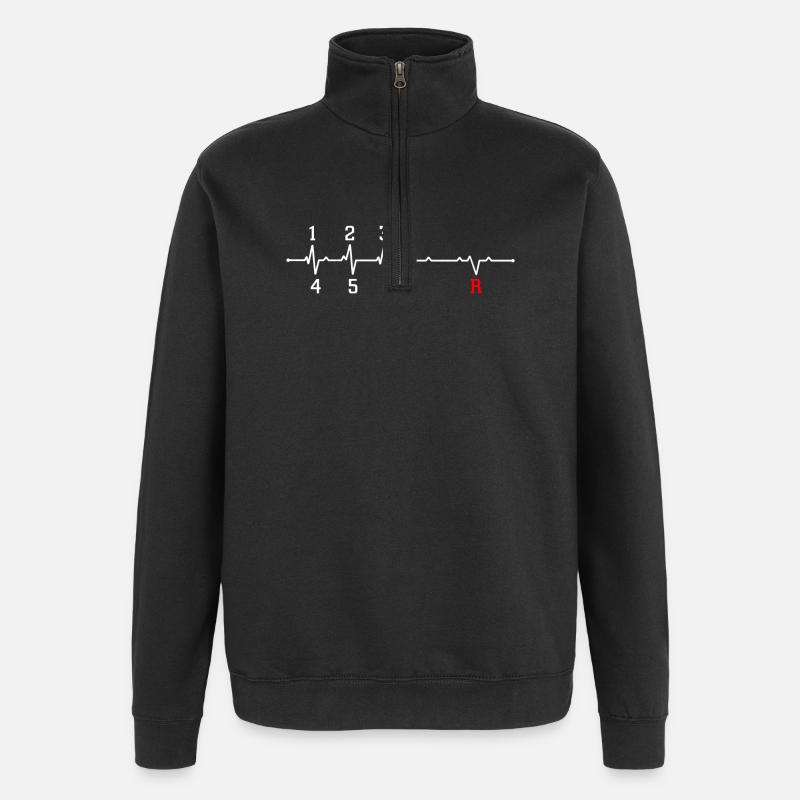 Équipement de battement de cœur - Sweat à zip 1/4 - noir